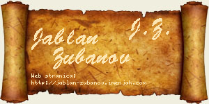 Jablan Zubanov vizit kartica